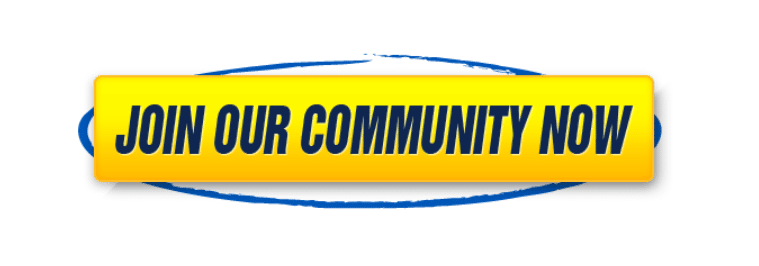 Yellow "Join Our Community Now" button with blue text and underline.