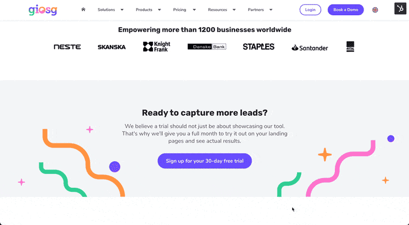 Web page showcasing how to improve form visibility, endorsed by major global businesses.