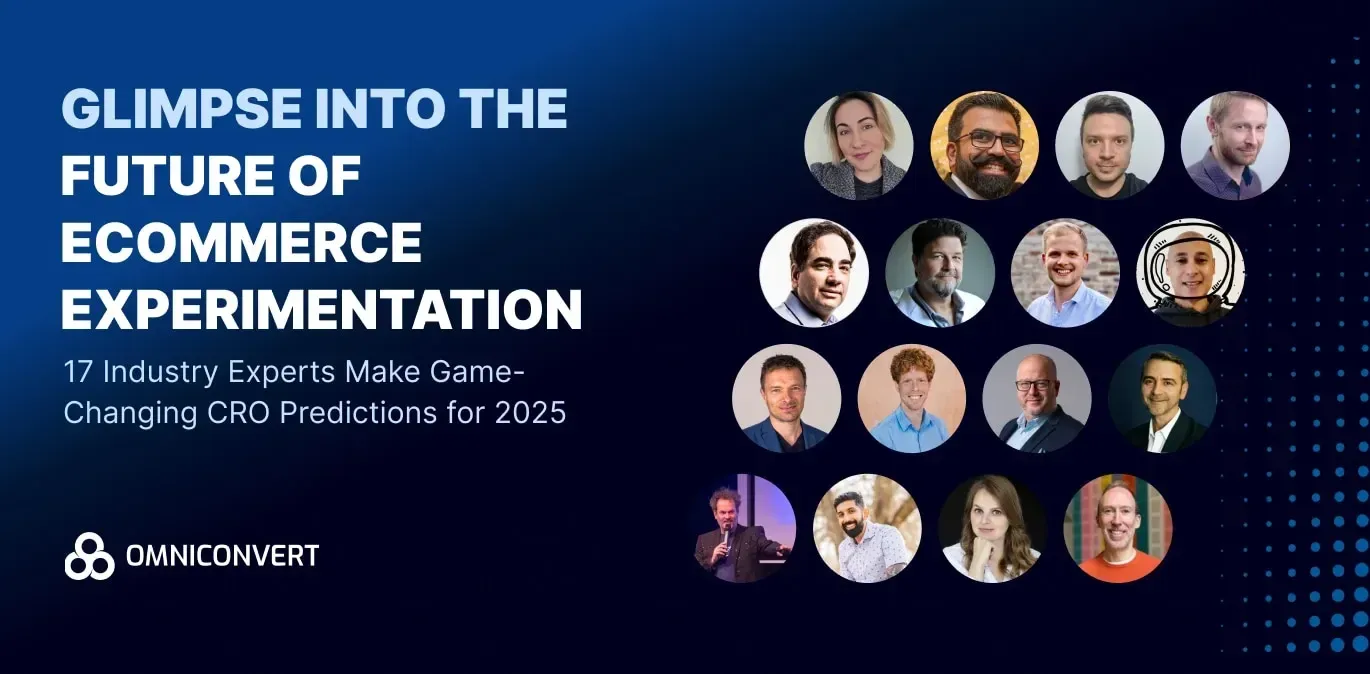 Banner of photos of industry experts with game-changing CRO predictions for 2025