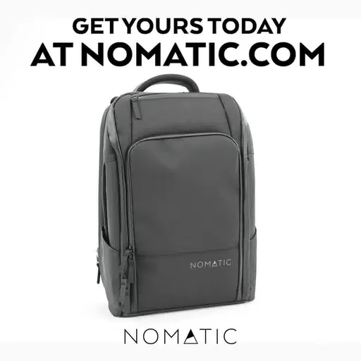 nomatic.com ad: THE WORLD'S MOST FUNCTIONAL BACKPACK