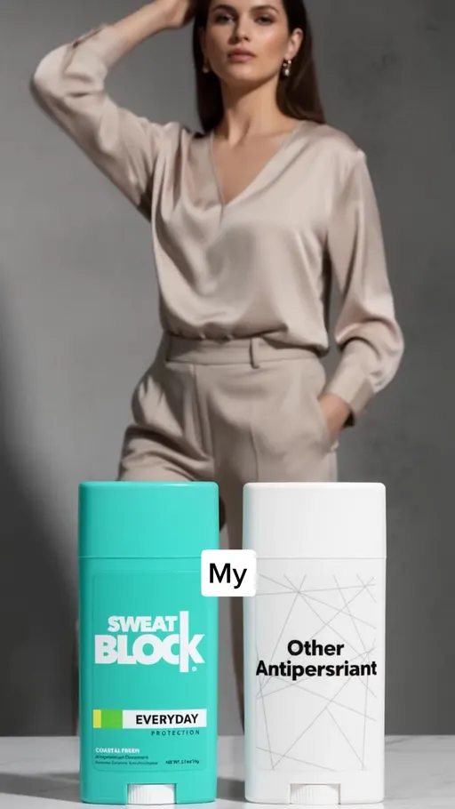 sweatblock.com ad: My husband had the worst sweaty armpits until we tried SweatBlock.