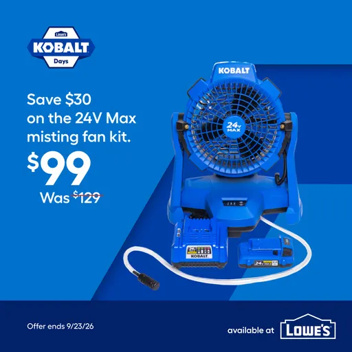 lowes.com ad: Save $30 during Kobalt Days