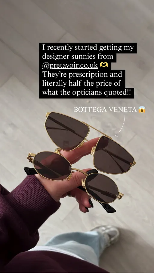 pretavoir.co.uk ad: They’re prescription and literally half the price of what the opticians quoted!!