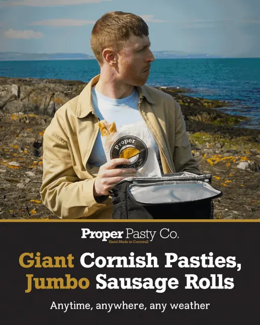 properpasty.co.uk ad: A Proper Cornish Pasty Bargain My 'ansum