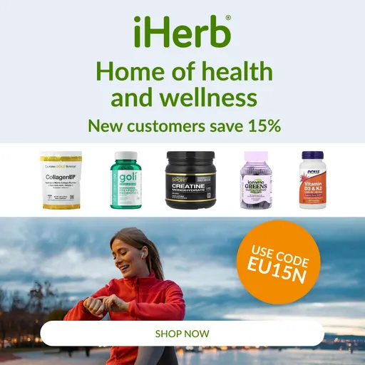 iherb.com ad: New customers save 15%