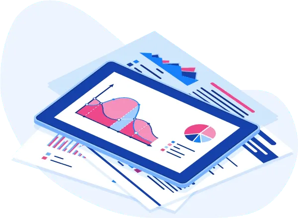 Illustration of graphs on tablets