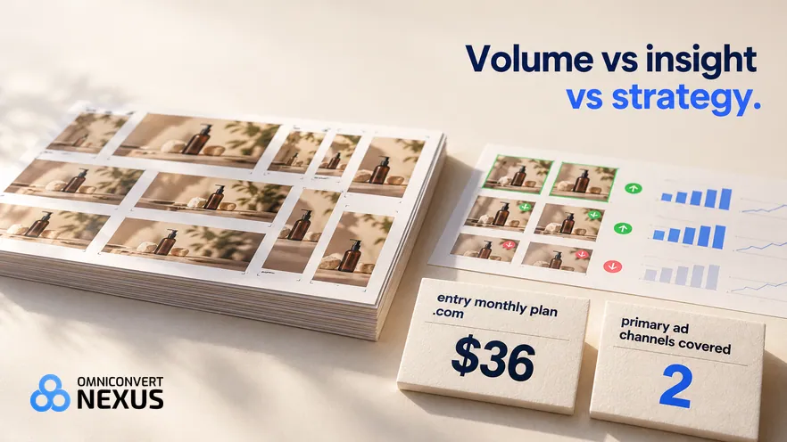 Creatopy vs Motion vs Omniconvert Commander (2026): Volume vs insight vs strategy.