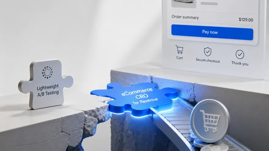 Omniconvert Explore and Mida compared for lightweight client-side A/B testing versus Shopify-native eCommerce CRO.