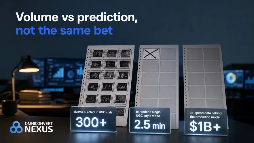 Arcads vs Pencil vs Nexus (2026): Volume vs prediction