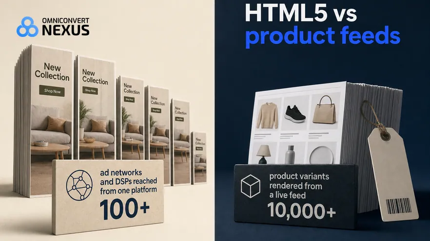 Bannerflow vs Hunch vs Nexus (2026): HTML5 vs product feeds