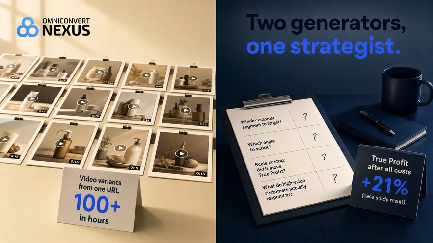 Creatify vs Icon.com vs Nexus by Omniconvert (2026): Two generators, one strategist