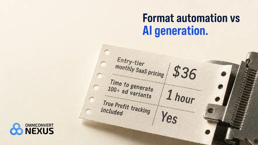 Creatopy vs Icon.com vs Nexus by Omniconvert (2026): Format automation vs AI generation.