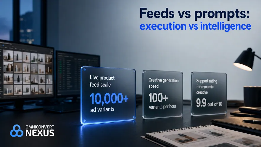 Hunch vs Icon.com vs Nexus by Omniconvert (2026): Feeds vs AI creative