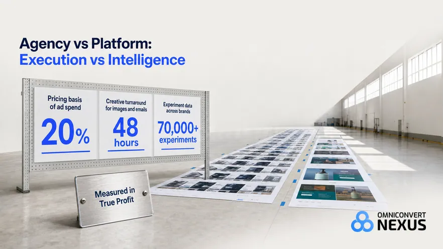 Nexus by Omniconvert compared with Needle, an AI-plus-human marketing agency for DTC brands.