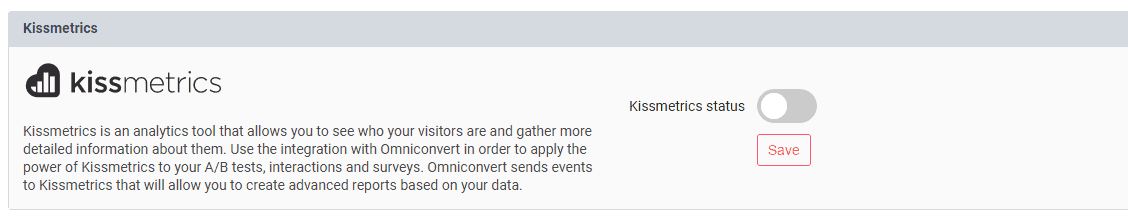 activate kissmetrics connection