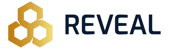 The reveal logo on a dark background.
