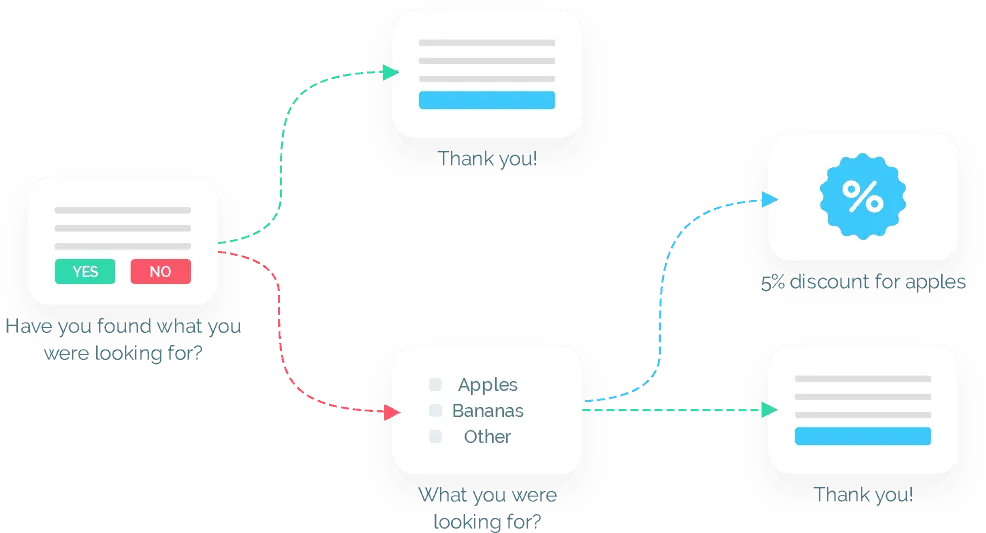 A diagram showing the process of creating an application, including surveys.