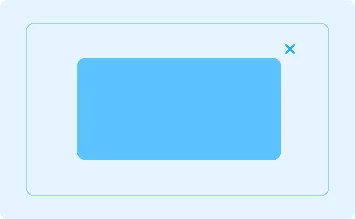 A blue square on a blue background can be used for surveys.