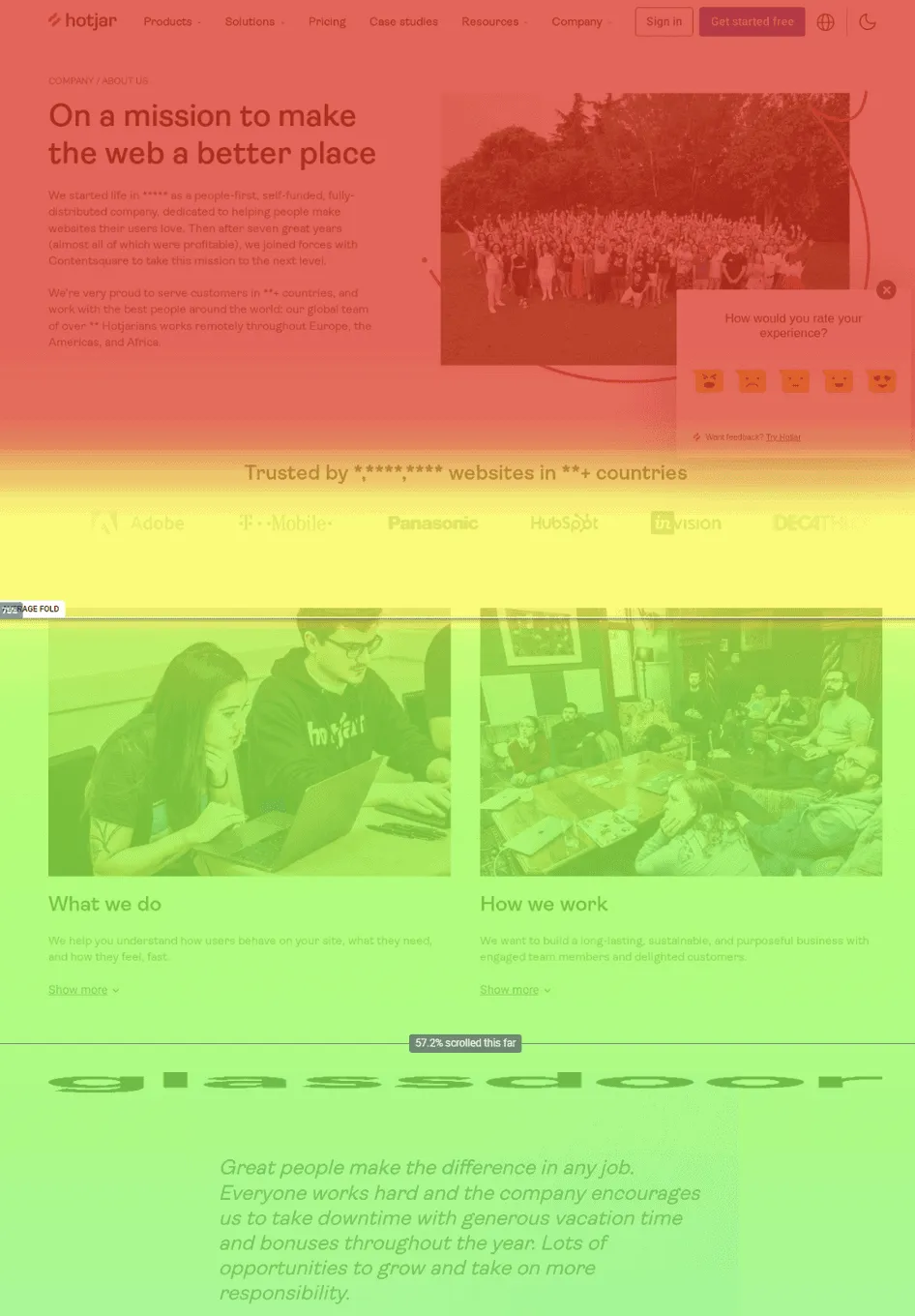 A screen shot of a website with many different colors.